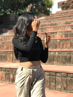 instagram hidden face jeans top stylish girl dp