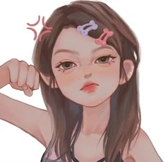 attitude cartoon girl dpz