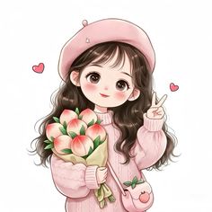 cute cartoon girl dp