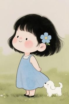 cute cartoon girl dp