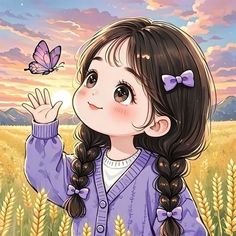 cute cartoon girl dp