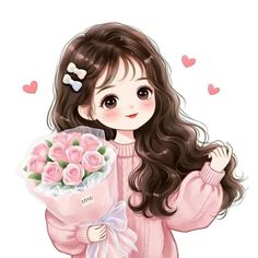 cute cartoon girl dp