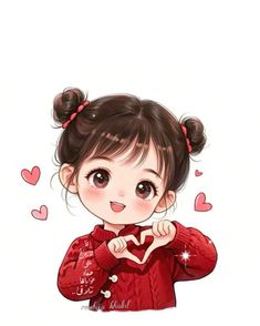 cute cartoon girl dp