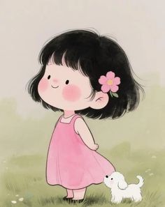 cute cartoon girl dp