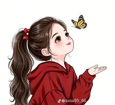 cute cartoon girl dp