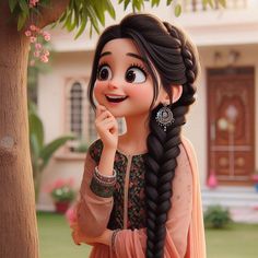 cute cartoon girl dp