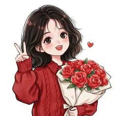 cute cartoon girl dp