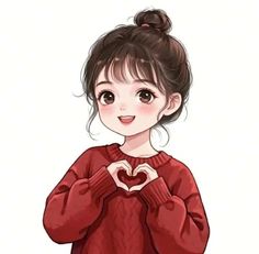 cute cartoon girl dp