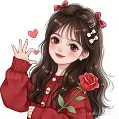 cute cartoon girl dp