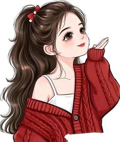cute cartoon girl dp