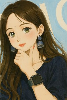 cute cartoon girl dp