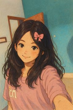 cute cartoon girl dp