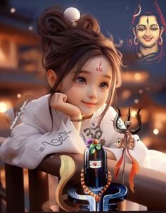 mahadev cartoon girl dp