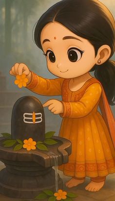 mahadev cartoon girl dp